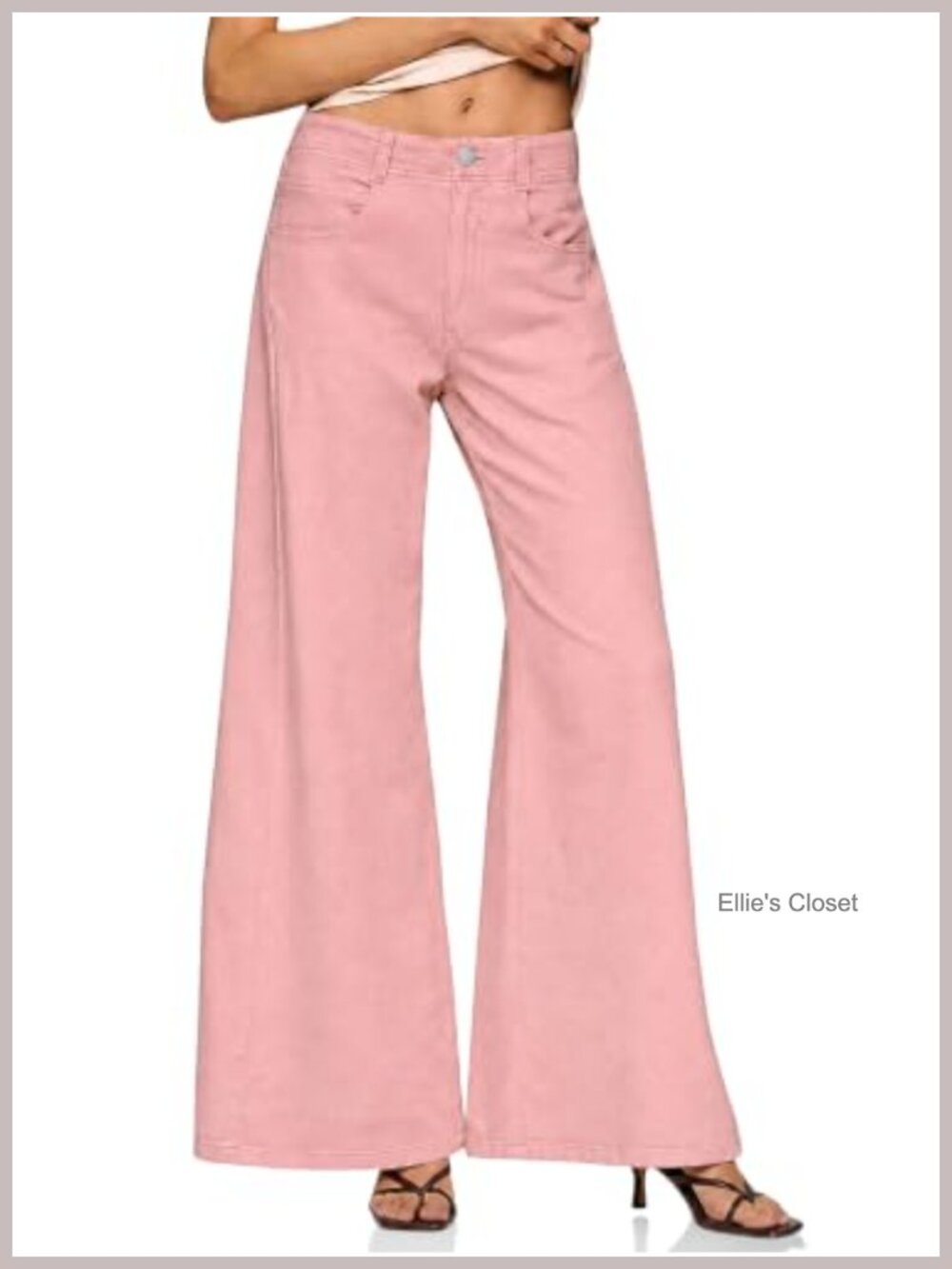 High Waisted Flared Wide Leg Boho Jeans Loose Fit Denim Pants